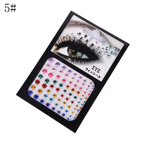 body paint Glitter Festival Party Face Makeup Gems Rhinestone Jewel Body Tattoo Stickers Eye Gems Stickers Makeup