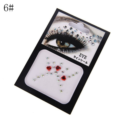body paint Glitter Festival Party Face Makeup Gems Rhinestone Jewel Body Tattoo Stickers Eye Gems Stickers Makeup