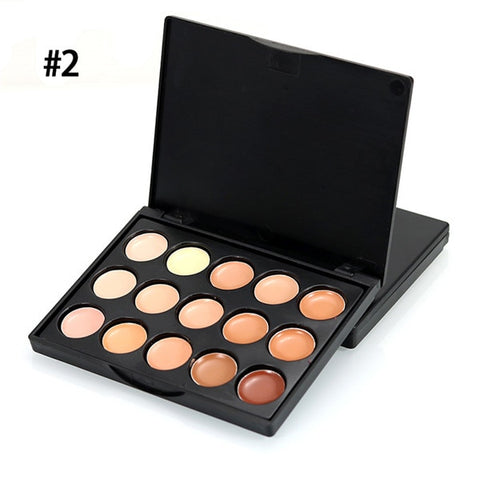 Popfeel Hot 15 Colors Concealer Makeup Palette Face Foundation Contour Primer Smooth Concealer Cream Palette Cosmetics TSLM2