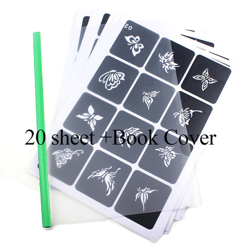 Airbrush Stencils Templates Brush Set Small Glitter Drawing Tattoo Body Paint Butterfly Cute Cartoon Makeup Face Paint 446pcs