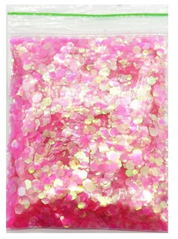 Chunky Metallic, Iridescent Cosmetic Glitter Mix For Festival & Creative Makeup, Slime and Crafts, 50g  | Body Glitter 25 Colors