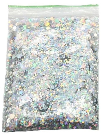Chunky Metallic, Iridescent Cosmetic Glitter Mix For Festival & Creative Makeup, Slime and Crafts, 50g  | Body Glitter 25 Colors