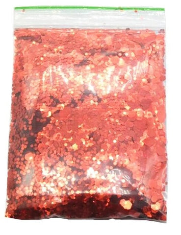 Chunky Metallic, Iridescent Cosmetic Glitter Mix For Festival & Creative Makeup, Slime and Crafts, 50g  | Body Glitter 25 Colors