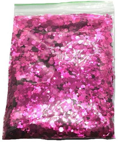 Chunky Metallic, Iridescent Cosmetic Glitter Mix For Festival & Creative Makeup, Slime and Crafts, 50g  | Body Glitter 25 Colors