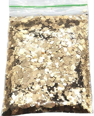 Chunky Metallic, Iridescent Cosmetic Glitter Mix For Festival & Creative Makeup, Slime and Crafts, 50g  | Body Glitter 25 Colors