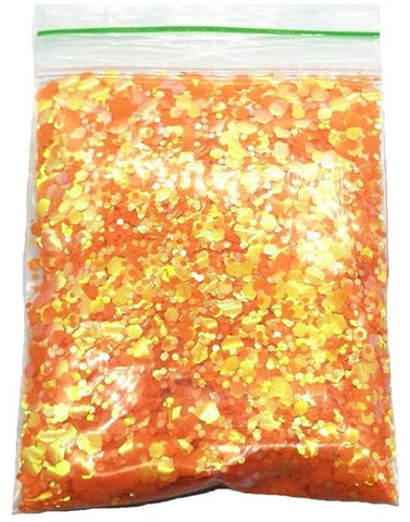 Chunky Metallic, Iridescent Cosmetic Glitter Mix For Festival & Creative Makeup, Slime and Crafts, 50g  | Body Glitter 25 Colors
