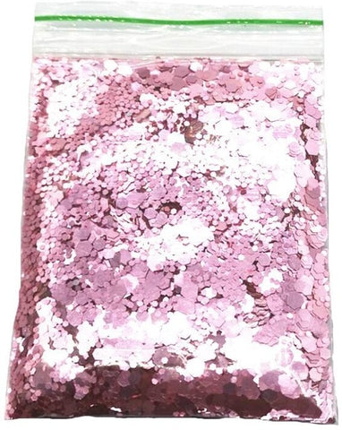 Chunky Metallic, Iridescent Cosmetic Glitter Mix For Festival & Creative Makeup, Slime and Crafts, 50g  | Body Glitter 25 Colors