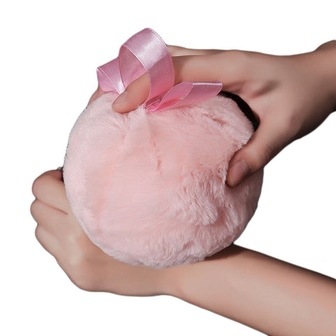 2018 New Shimmering Flash Body Contour Makeup Illuminator Handmade Plush Bronze Highlighter Ball Puff Containing Glitter Set