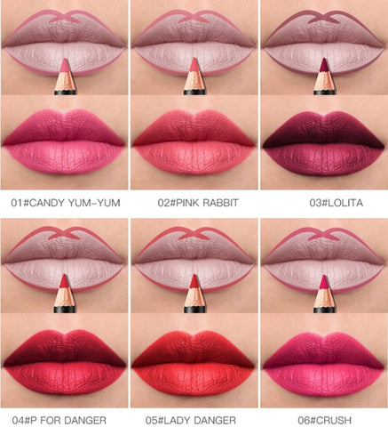 6pcs/set 36 Colors Nude lip liner Matte Lipliner Pencil Waterproof Lip Set Focallure Makeup Product Brown Women Beauty