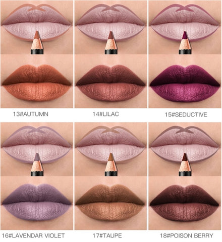 6pcs/set 36 Colors Nude lip liner Matte Lipliner Pencil Waterproof Lip Set Focallure Makeup Product Brown Women Beauty