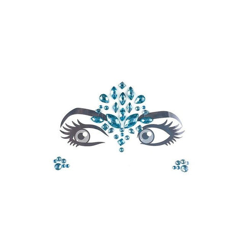 1PC Christmas DIY Eyebrow Face Body Art Adhesive Crystal Glitter Jewels Festival Party Eye Tattoo Stickers Makeup Xmas Decor 40