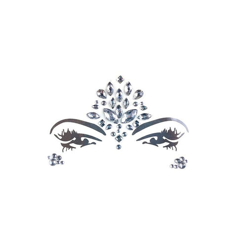 1PC Christmas DIY Eyebrow Face Body Art Adhesive Crystal Glitter Jewels Festival Party Eye Tattoo Stickers Makeup Xmas Decor 40