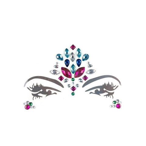 1PC Christmas DIY Eyebrow Face Body Art Adhesive Crystal Glitter Jewels Festival Party Eye Tattoo Stickers Makeup Xmas Decor 40