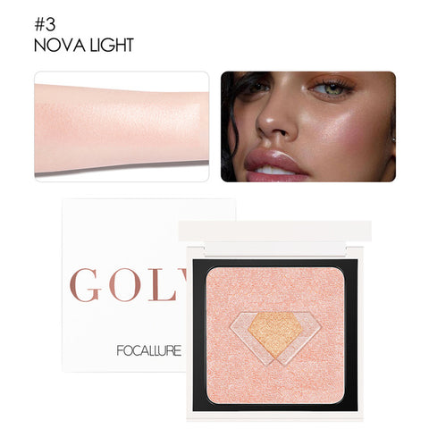 FOCALLURE Face Highlighter Palette Glow Pressed Powder Brighten Face Makeup Illuminator Palette