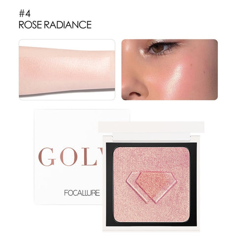 FOCALLURE Face Highlighter Palette Glow Pressed Powder Brighten Face Makeup Illuminator Palette