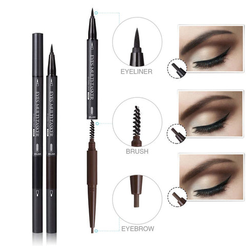 Menow makeup set multifuction eyebrow eyeliner pencil with brush waterproof long lasting black coffee eyebrow pomade MN067