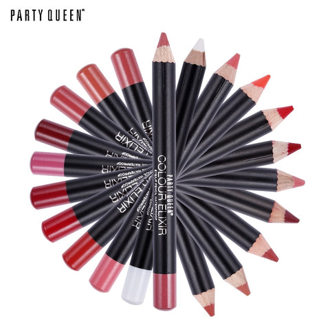 Party Queen 20 Colors ELIXIR Lip Liner Pencil Functional Eyebrow Eye Lip Makeup Waterproof Cosmetic Lipliner Pen Paris Style