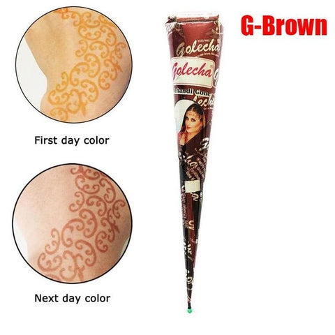 1Pcs Indian Henna Tattoo Paste Cone Body Paint  Temporary Mehndi Henna Tattoo body art Sticker Mehndi Body Paint