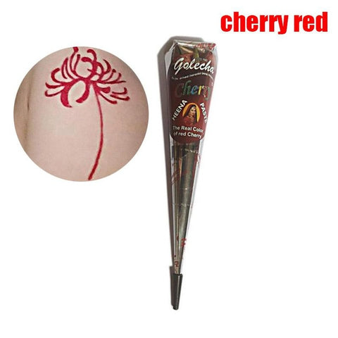 1Pcs Indian Henna Tattoo Paste Cone Body Paint  Temporary Mehndi Henna Tattoo body art Sticker Mehndi Body Paint