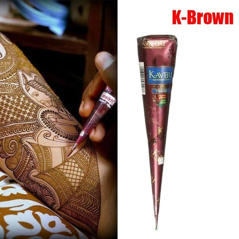 1Pcs Indian Henna Tattoo Paste Cone Body Paint  Temporary Mehndi Henna Tattoo body art Sticker Mehndi Body Paint