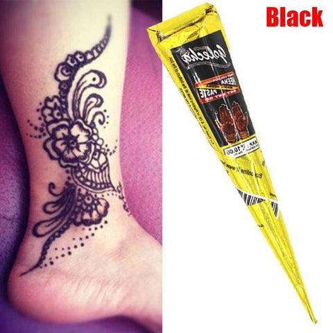 1Pcs Indian Henna Tattoo Paste Cone Body Paint  Temporary Mehndi Henna Tattoo body art Sticker Mehndi Body Paint